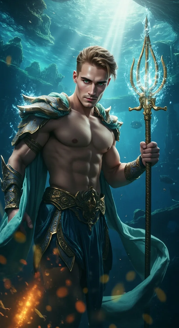 ai character: 🤴Neptune 🌊 background