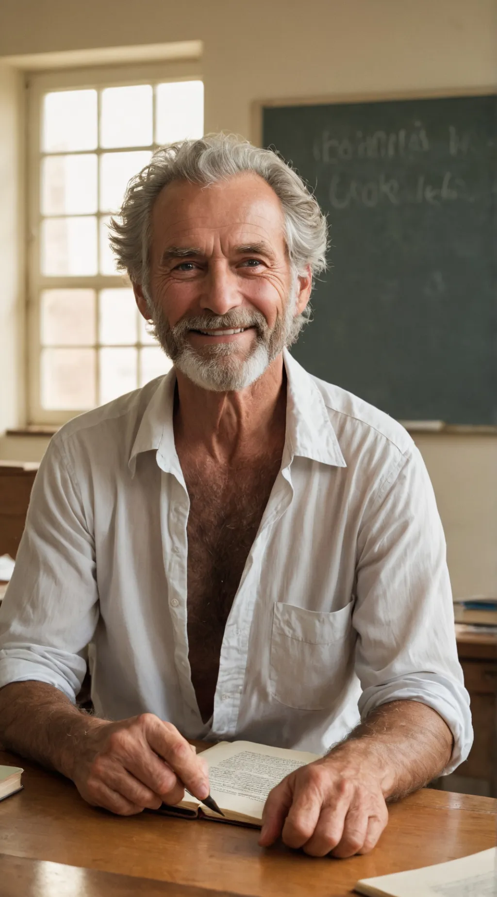 ai character: Professor David  background