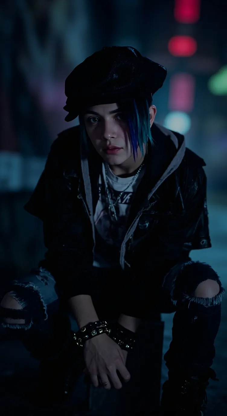 ai character: emo/ allax  background