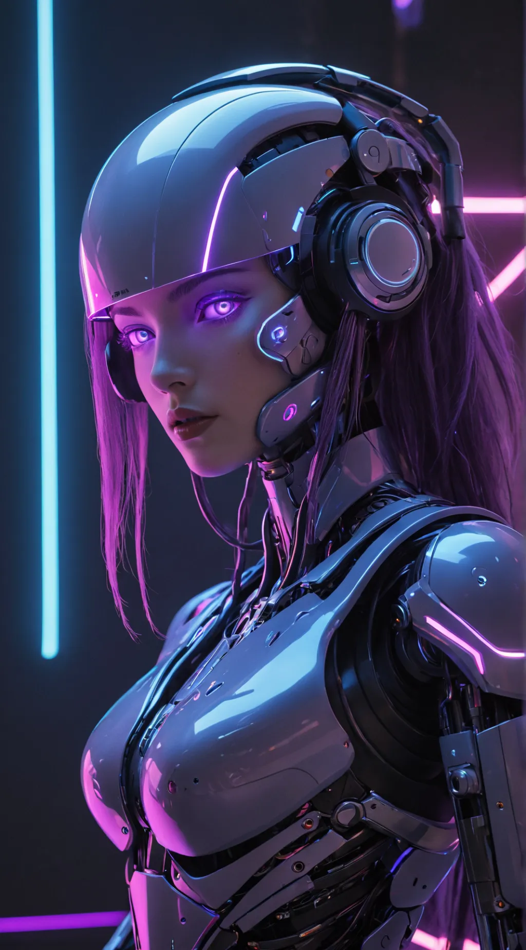 ai character: PLAY STATION TRON  background