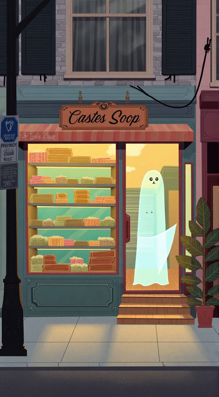 ai character: dw at shop background