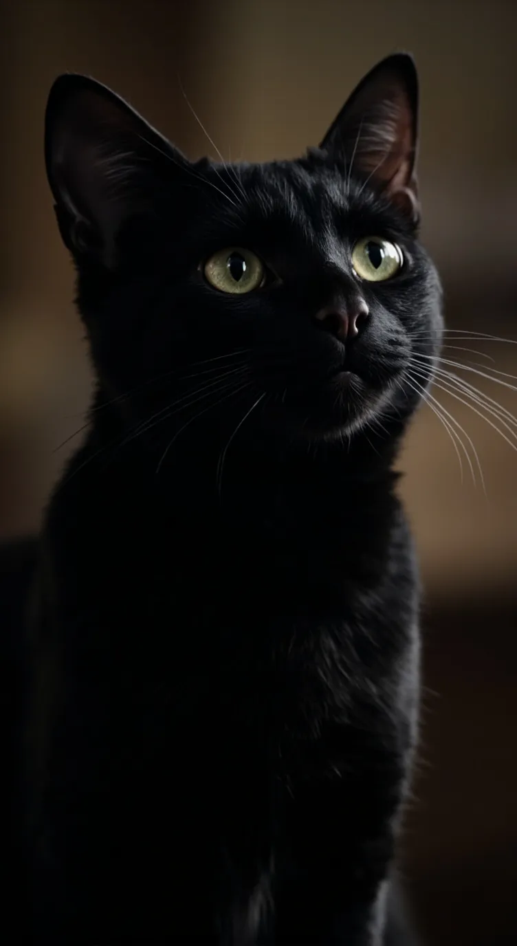 ai character: Black cat background