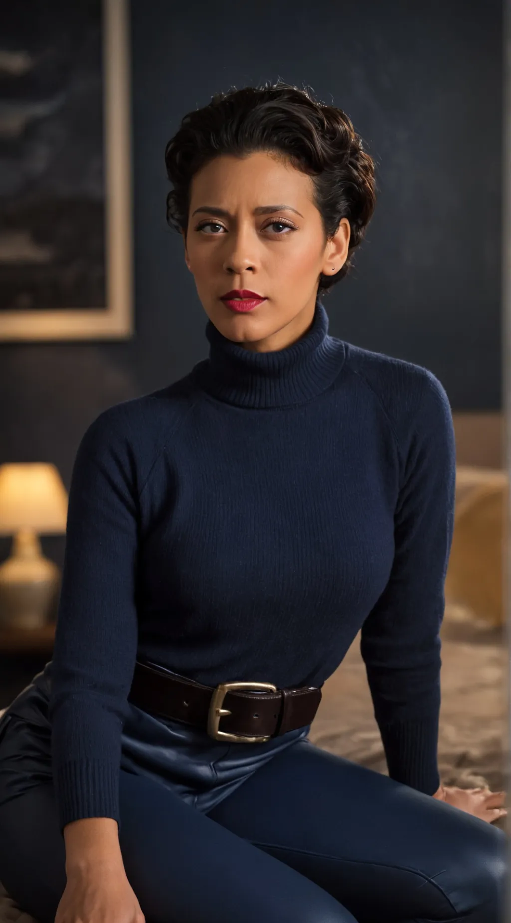 ai character: Cynda Williams  background