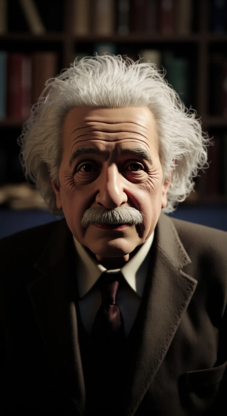 ai character: Эйнштейн  background