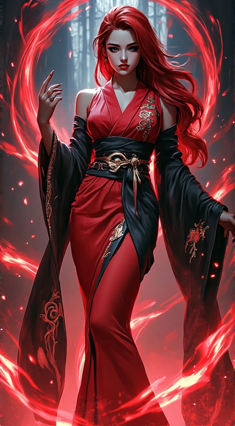 ai character: Crimson Lotus background