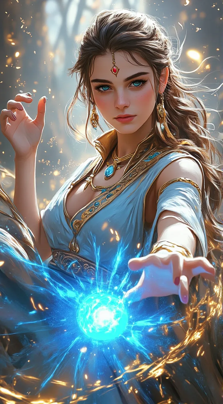 ai character: Water princess  background