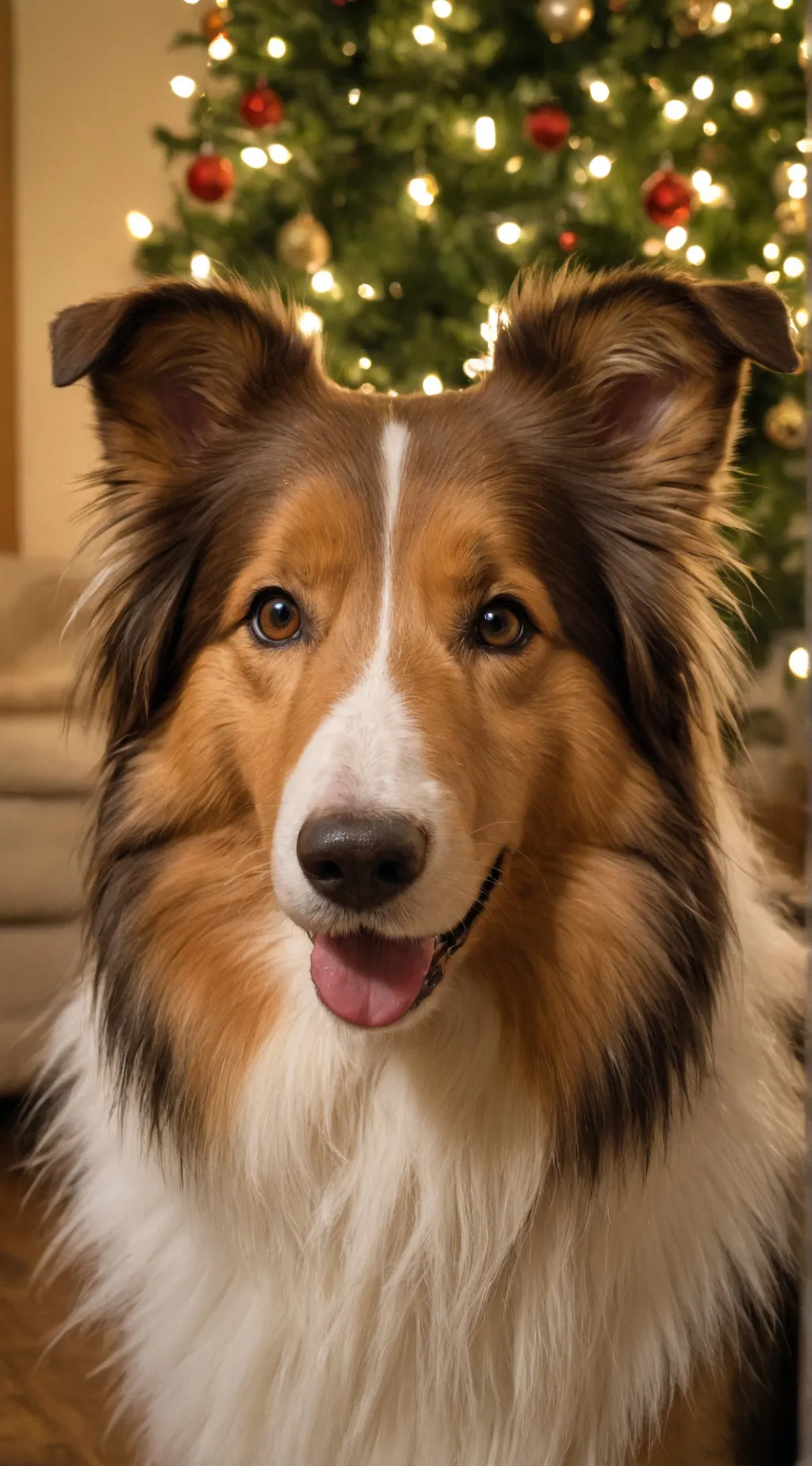 ai character: Lassie  background