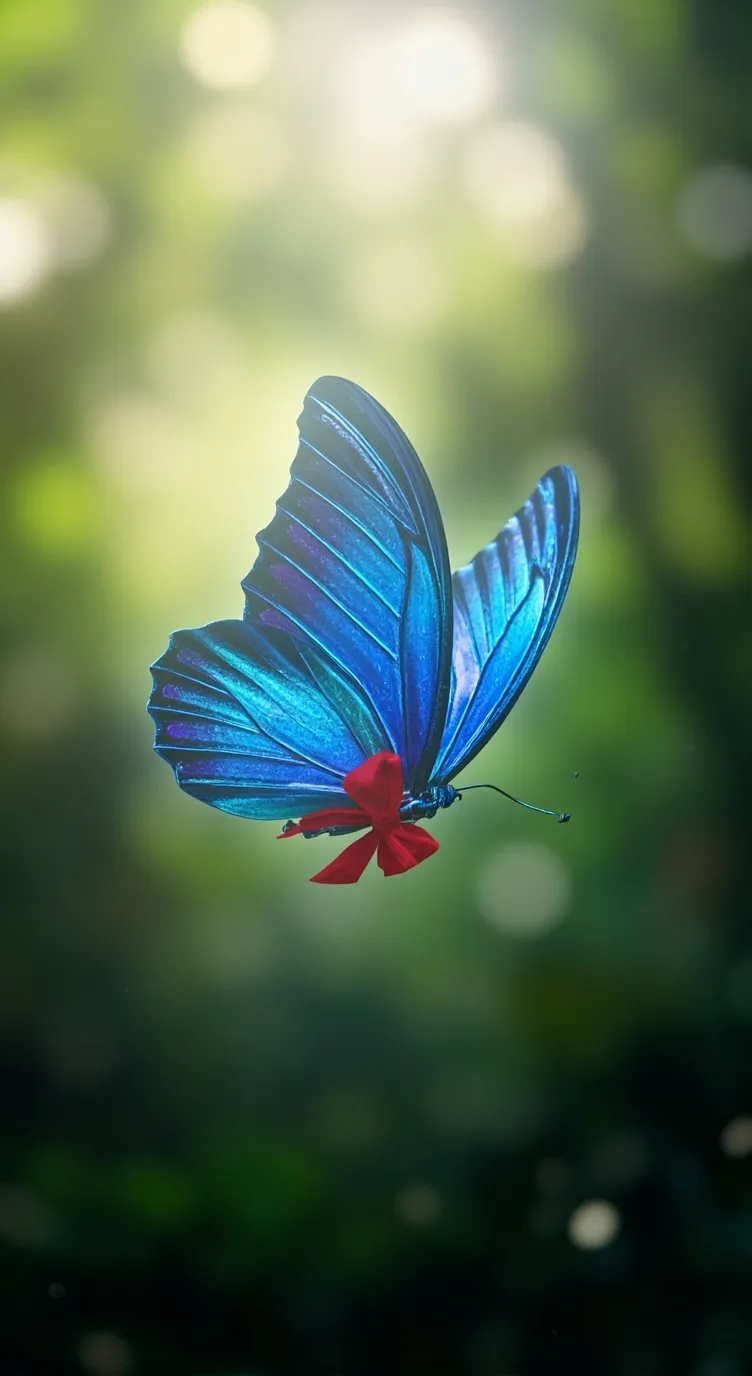 ai character: Cerulean Butterfly background