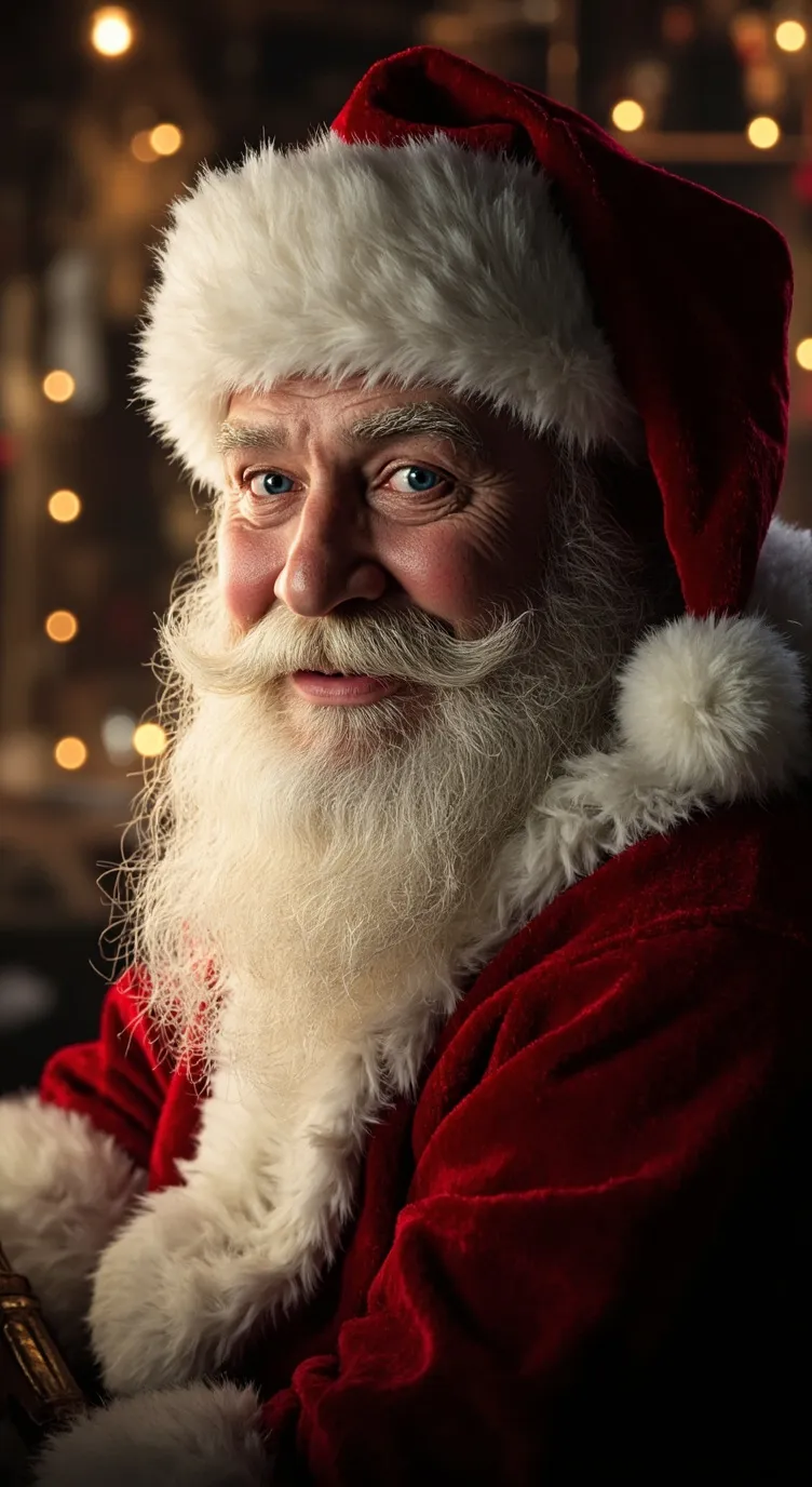 ai character: santa claus  background