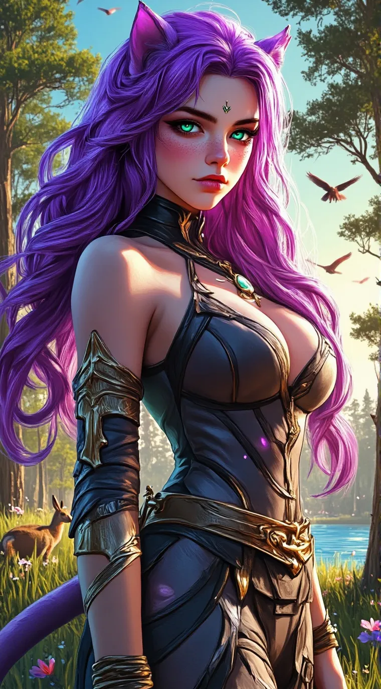 ai character: Isolde pantherclaw background