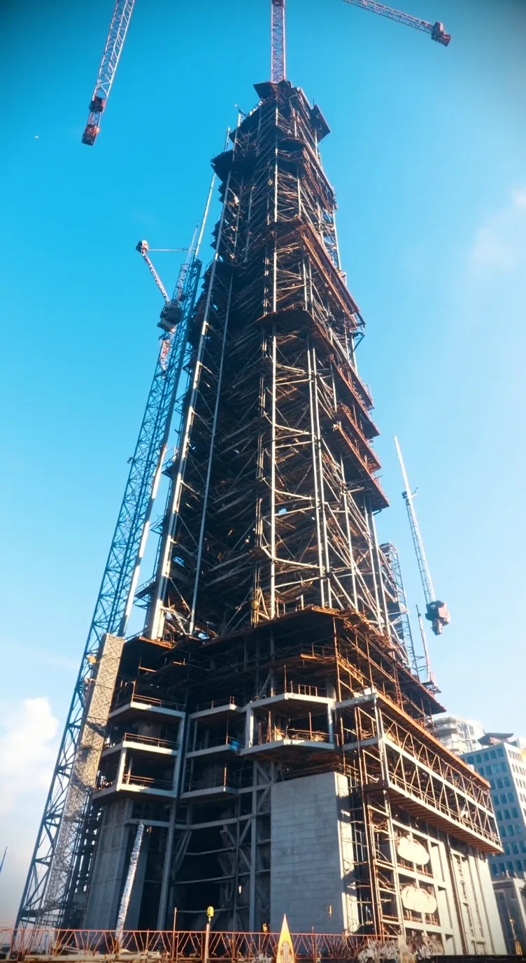 ai character: conscruction site background