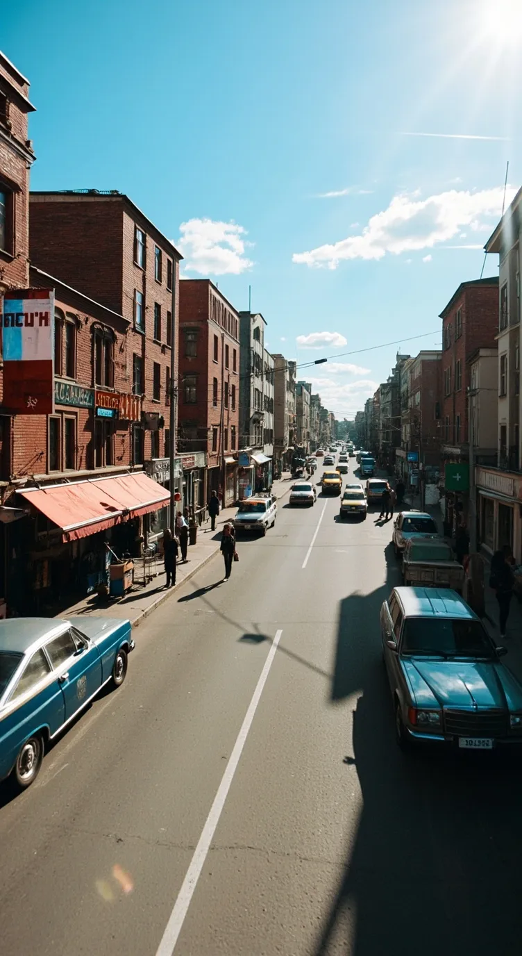 ai character: улица  background