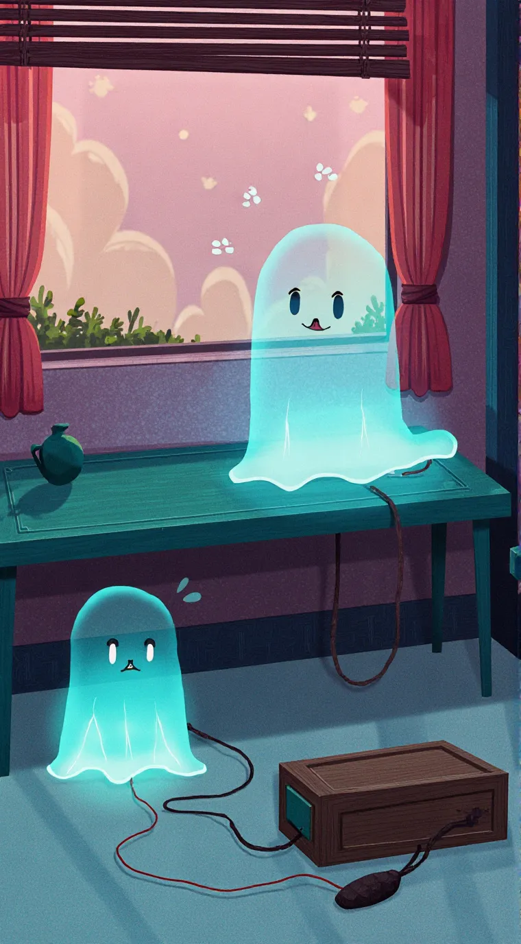 ai character: Ghost cats background