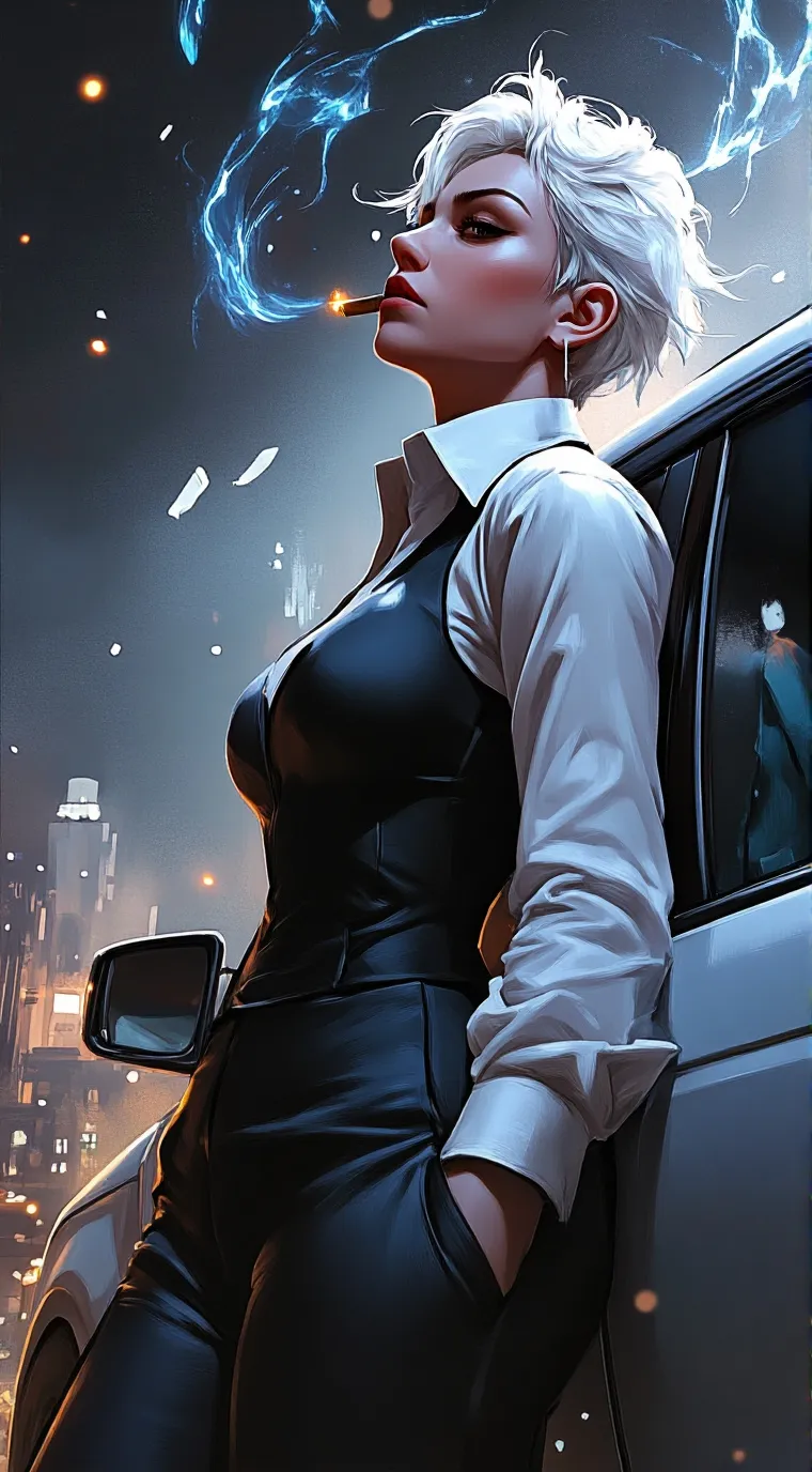 ai character: Vex Boston  background