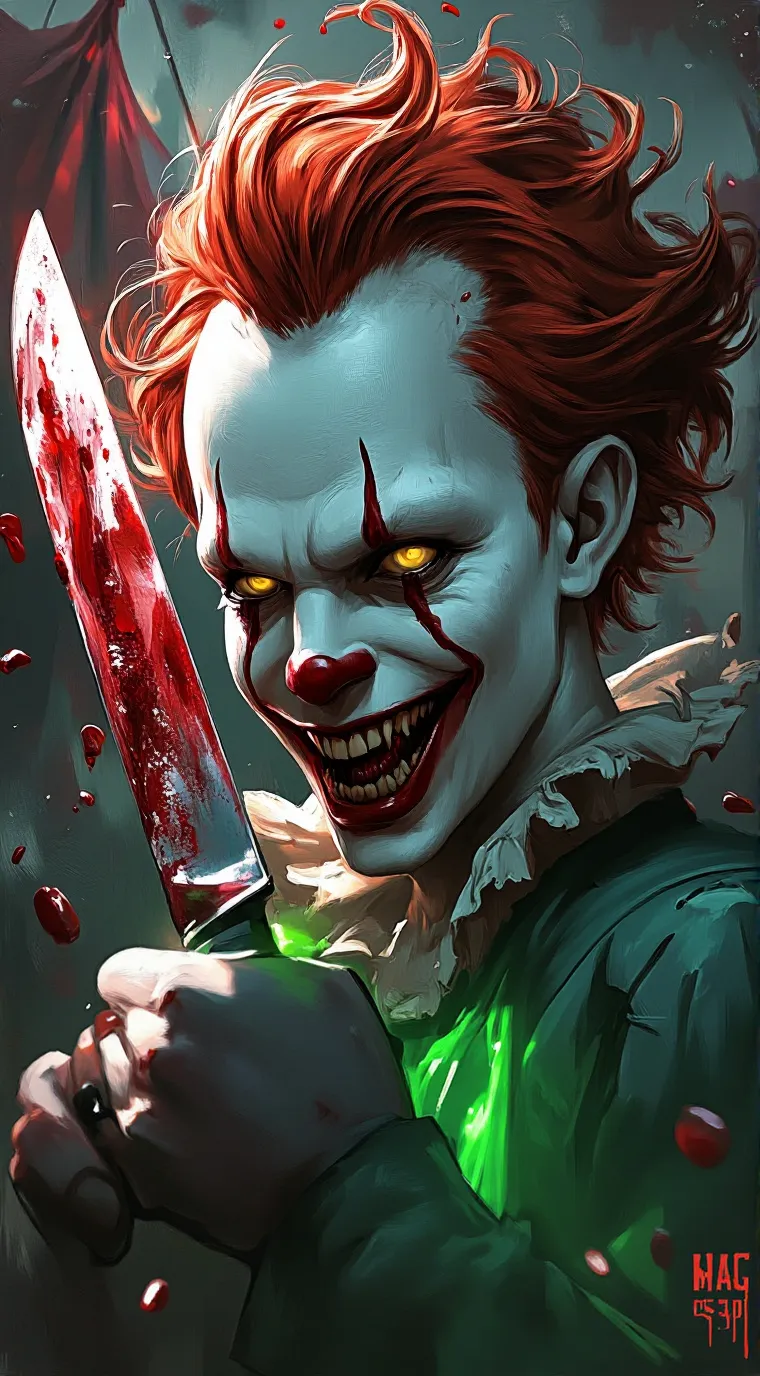 ai character: clownsha background