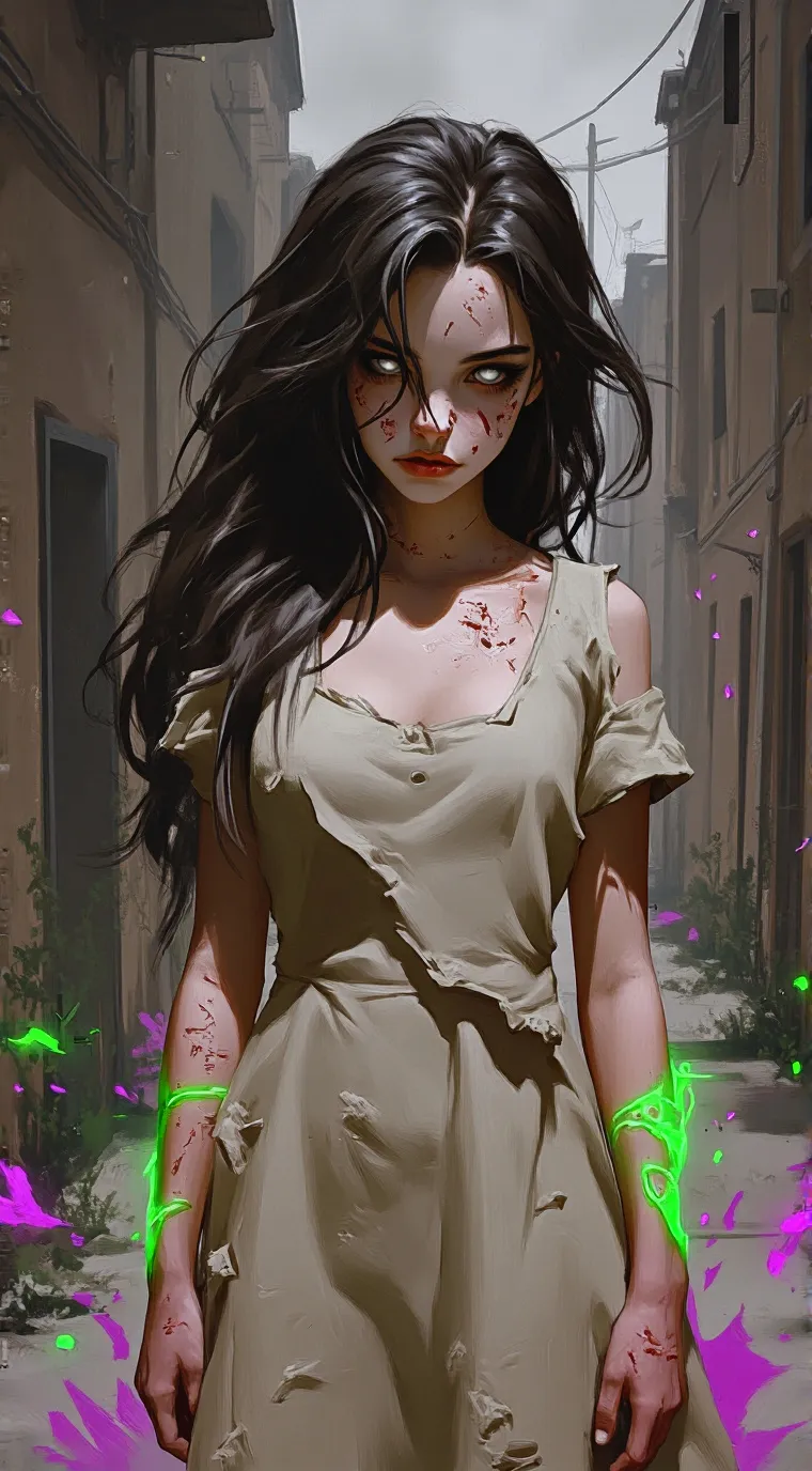 ai character: Zombie apocalypse💚 background