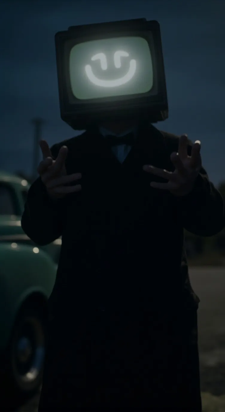 ai character: Tvman background