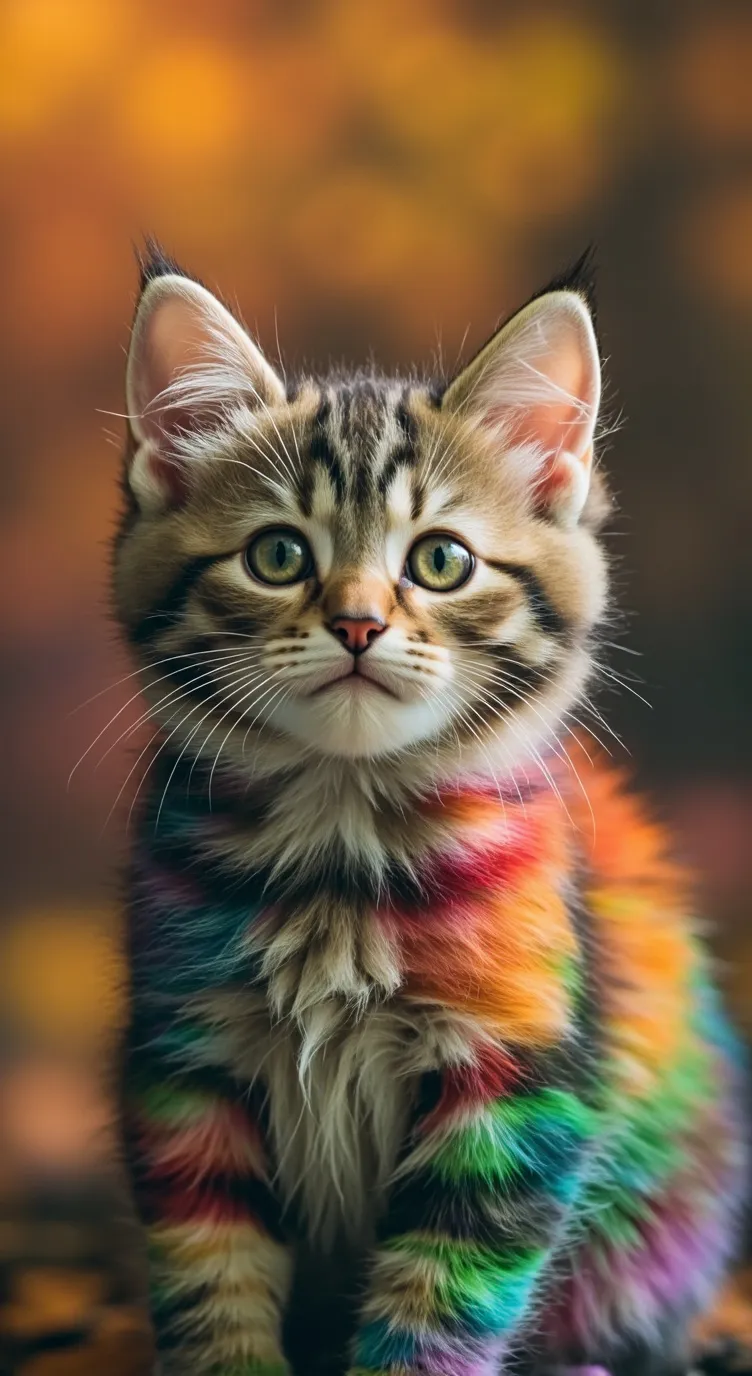 ai character: !Rainbow kittens! background