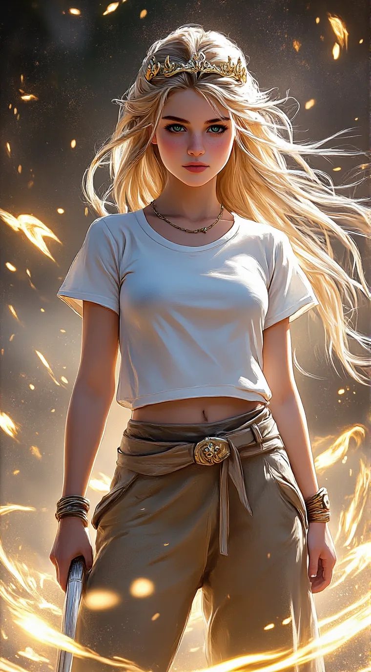 ai character: Princess warrior  background