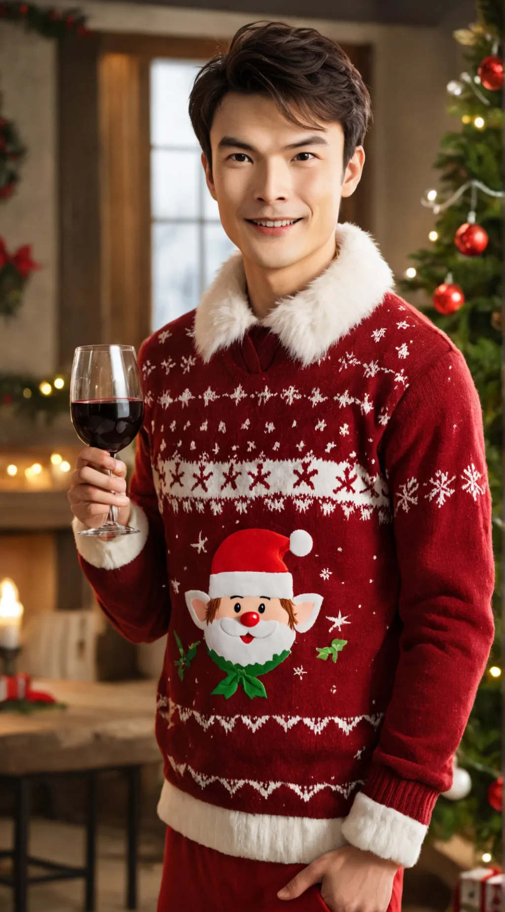 ai character: Carl Christmas  background