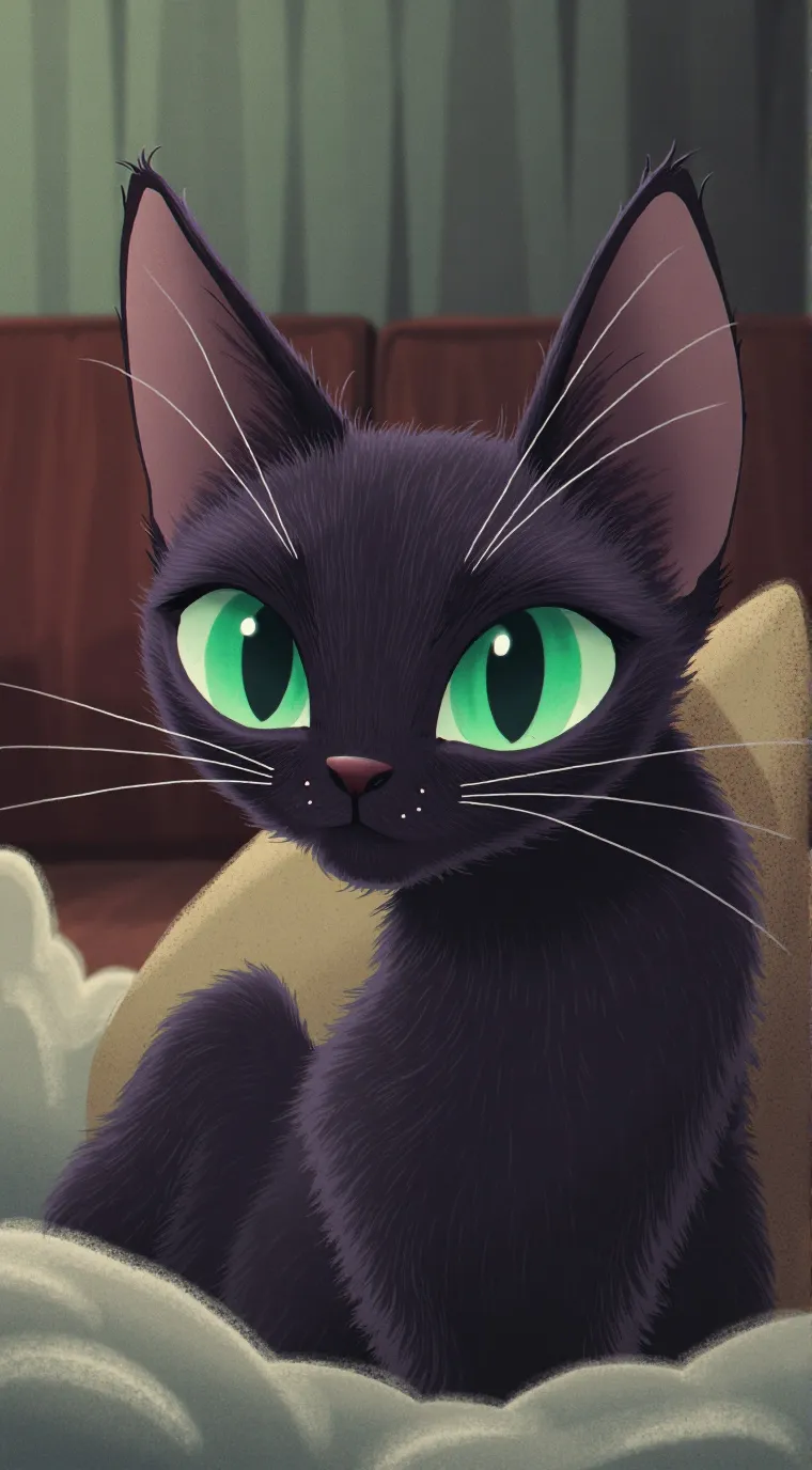 ai character: The cat can talk. background