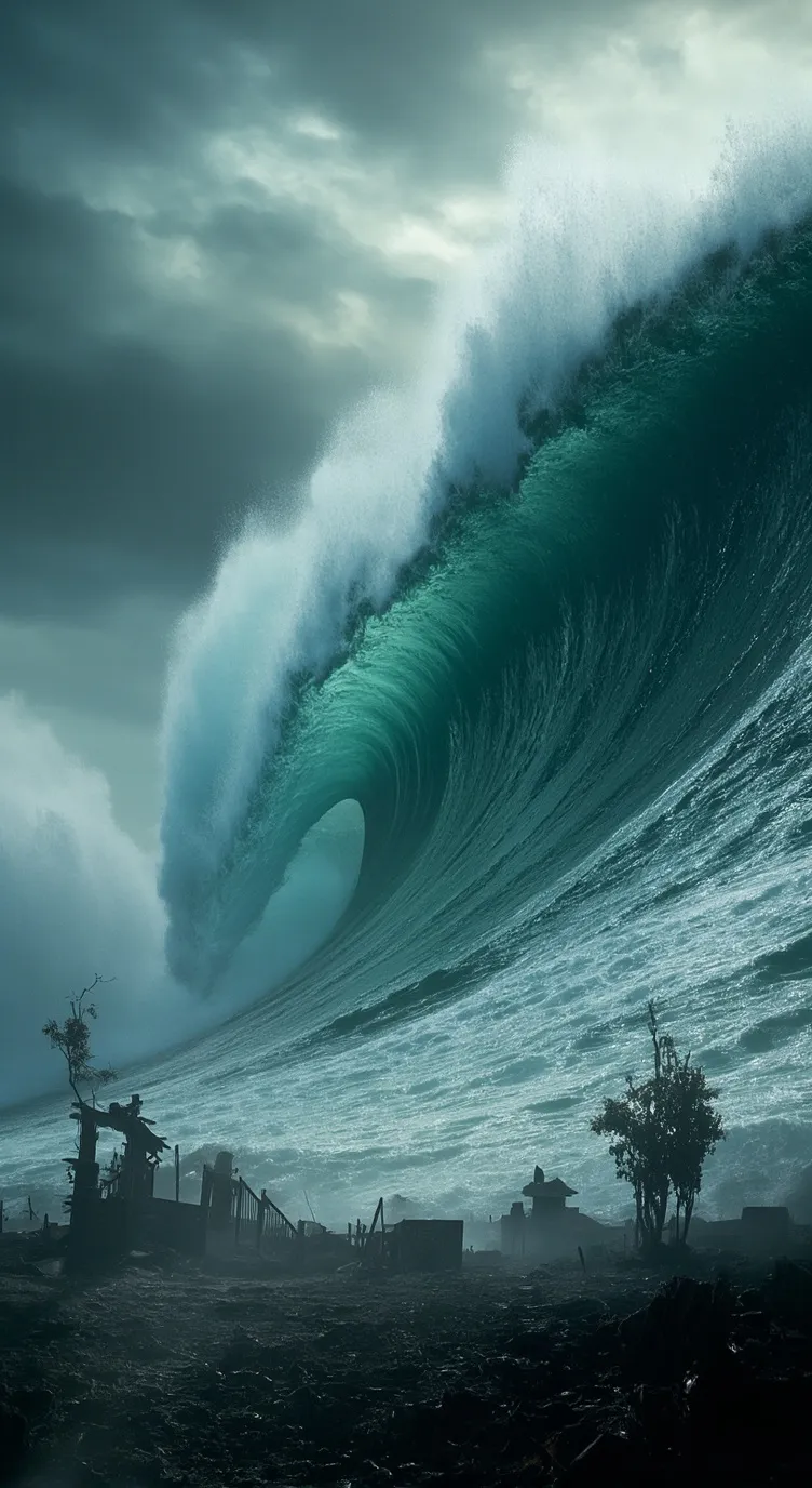 ai character: you are a tsunami background