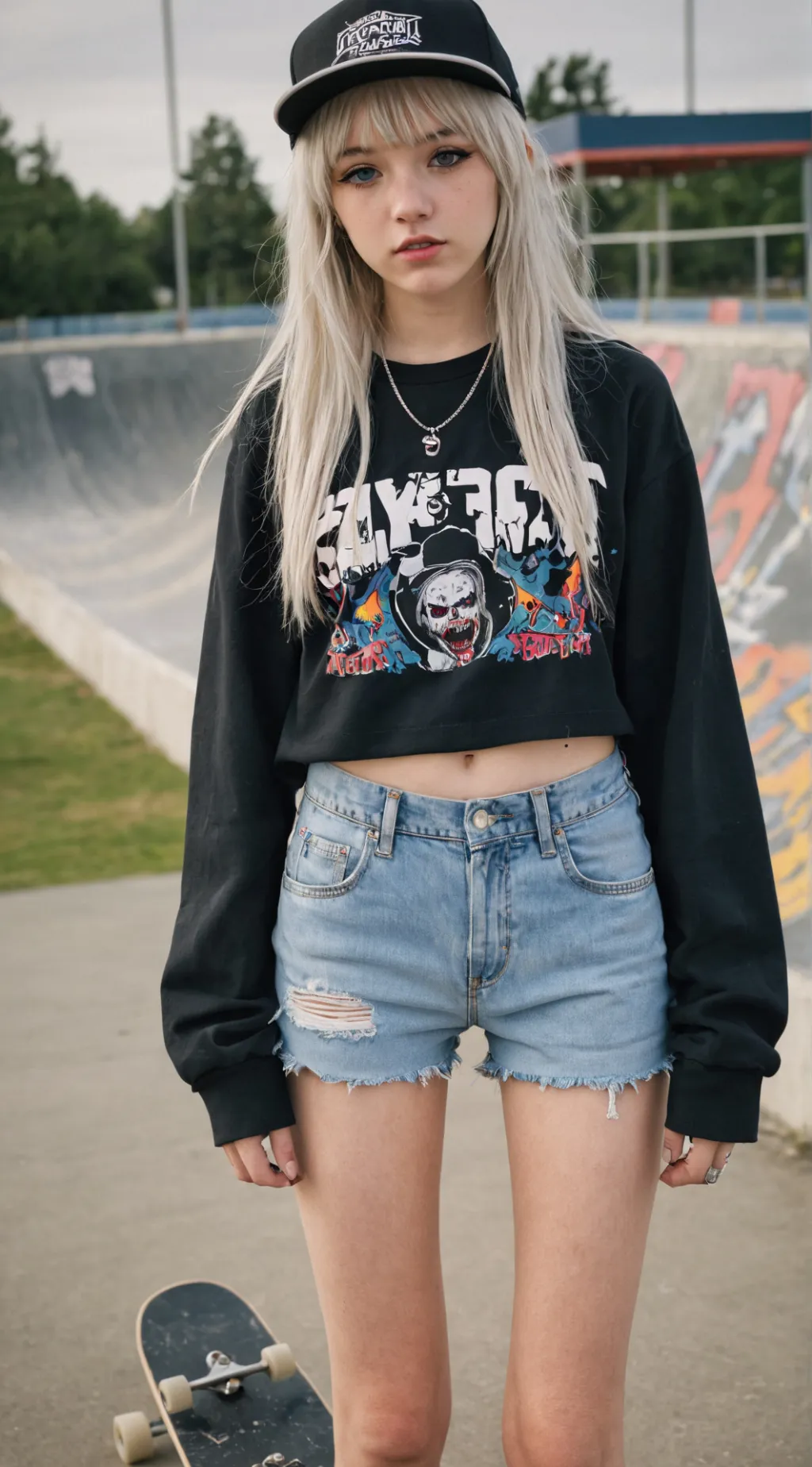 ai character: Skate Park Girl background