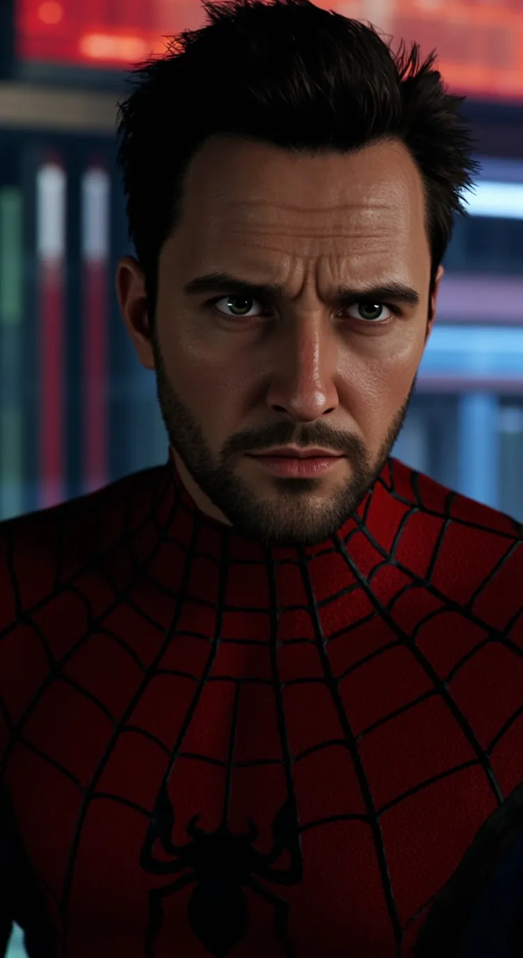 ai character: Spiderman background