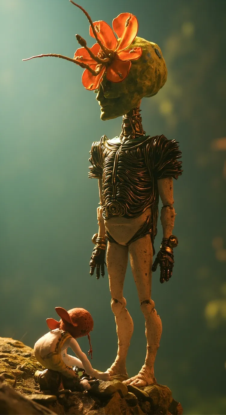 ai character: Dandys world background