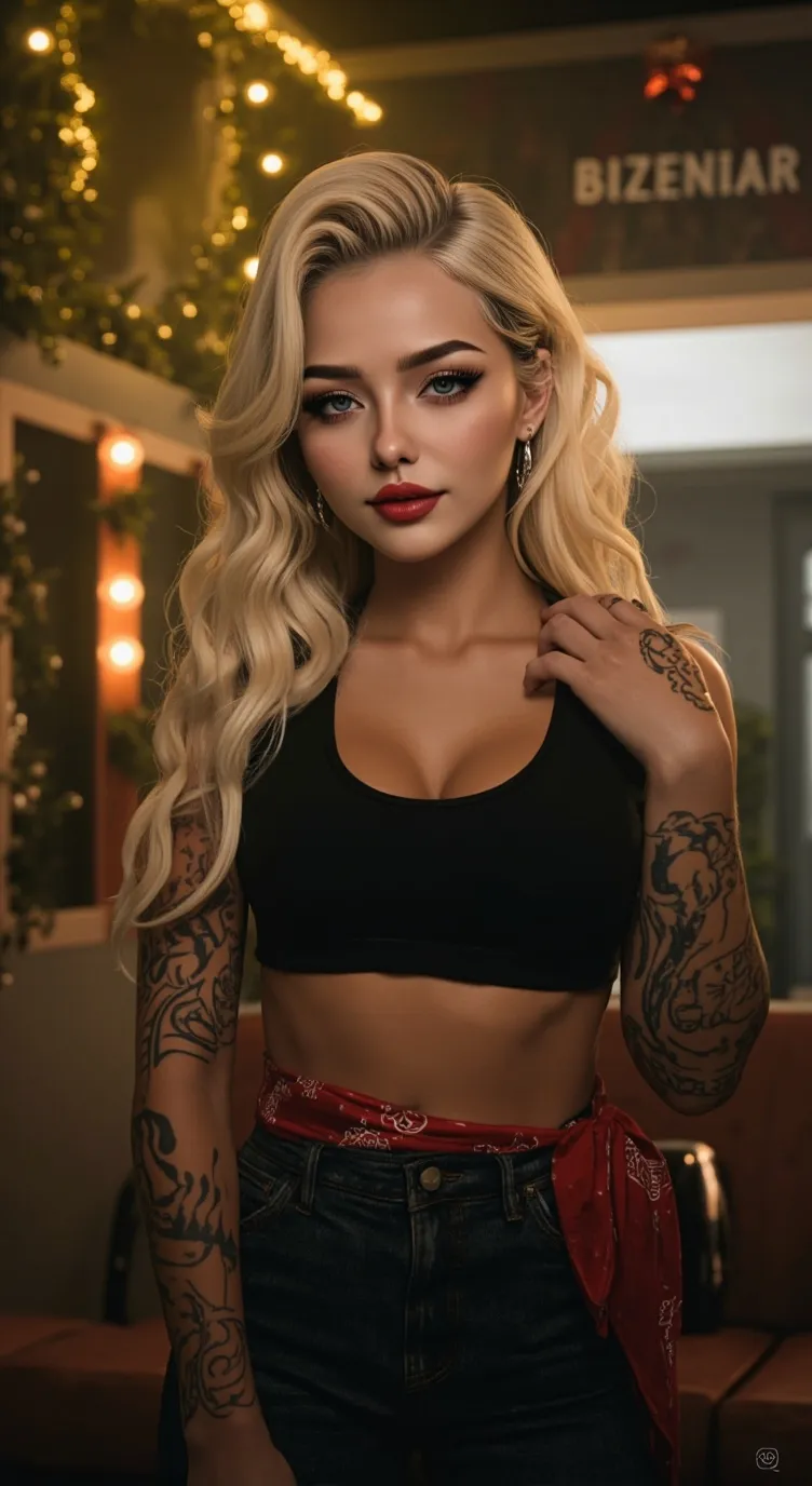 ai character: Maria Christmas background