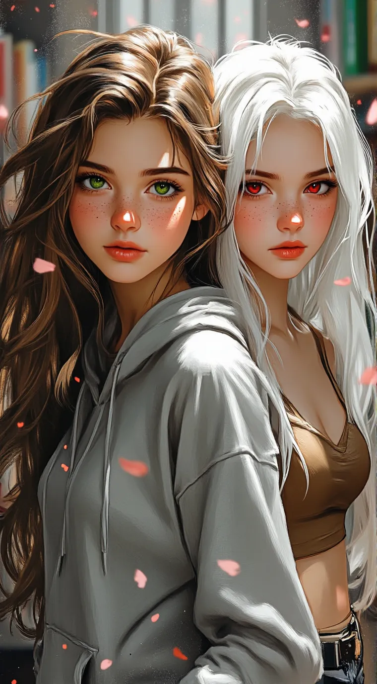 ai character: Lily and Skye  background