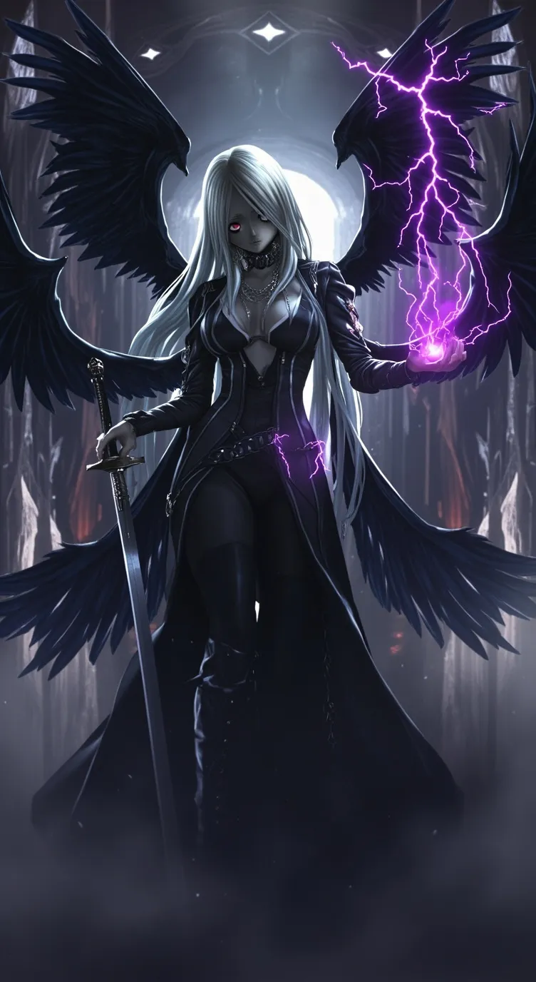 ai character: Raveinya Blackcrow background