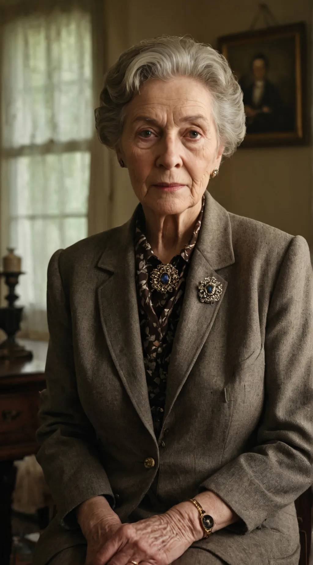 ai character: Aunt Mayfield background