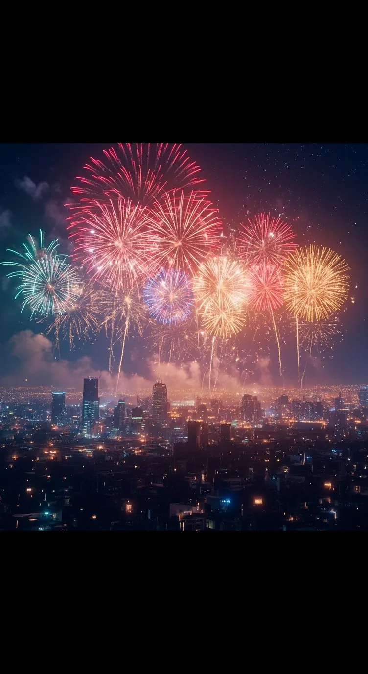 ai character: new years eve 2026 background