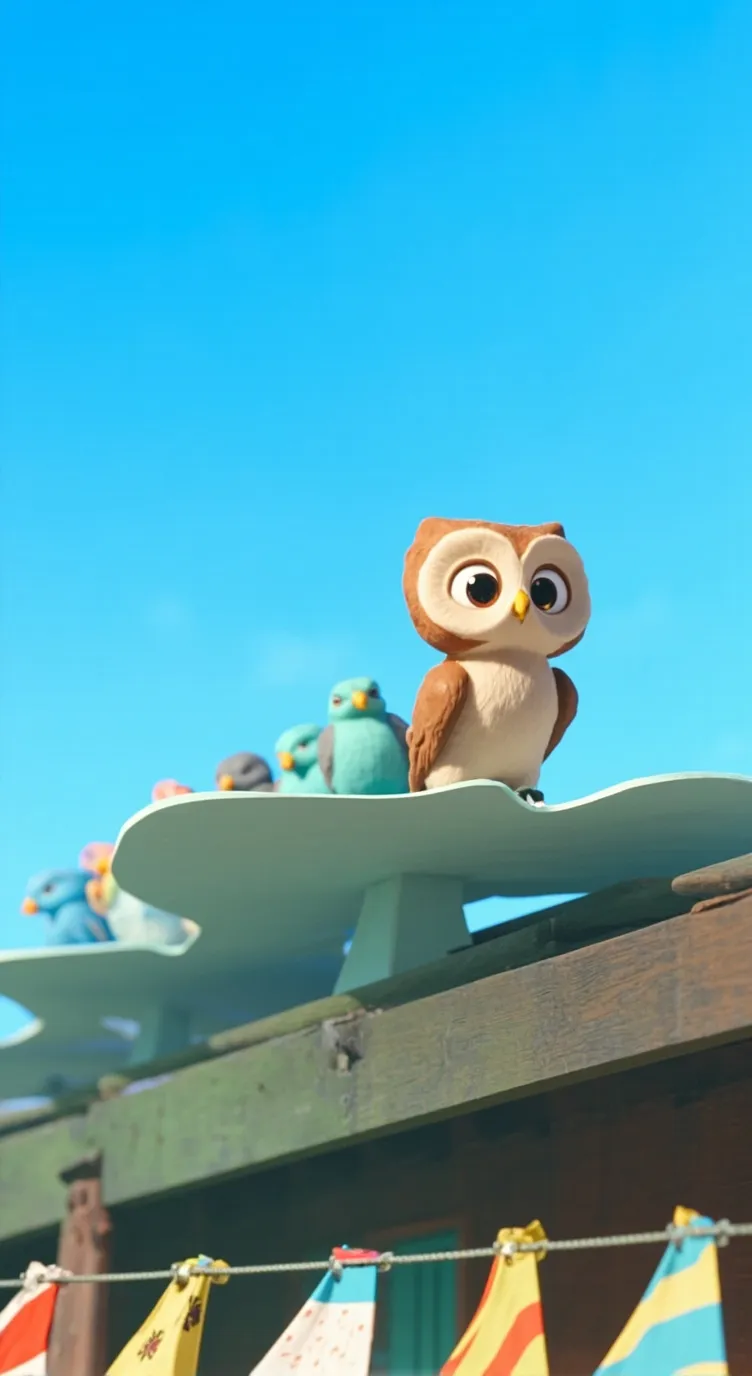 ai character: der Eule und Vogel background