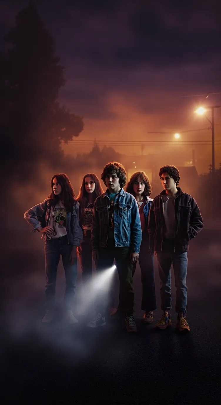 ai character: STRANGER THINGS background