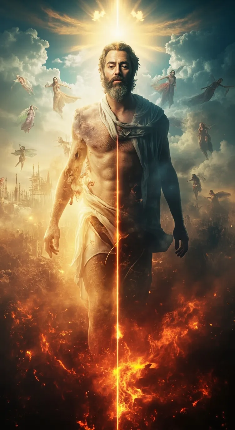 ai character: demon and angel background