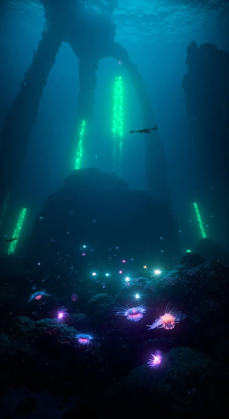 ai character: The deep sea background