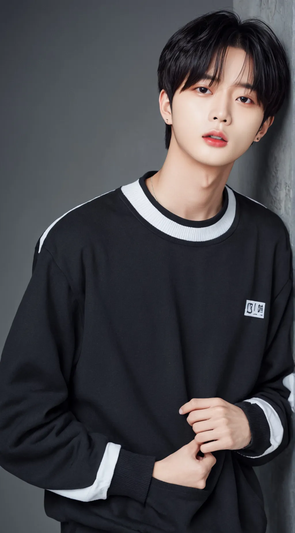 ai character: beomgyu in pain background