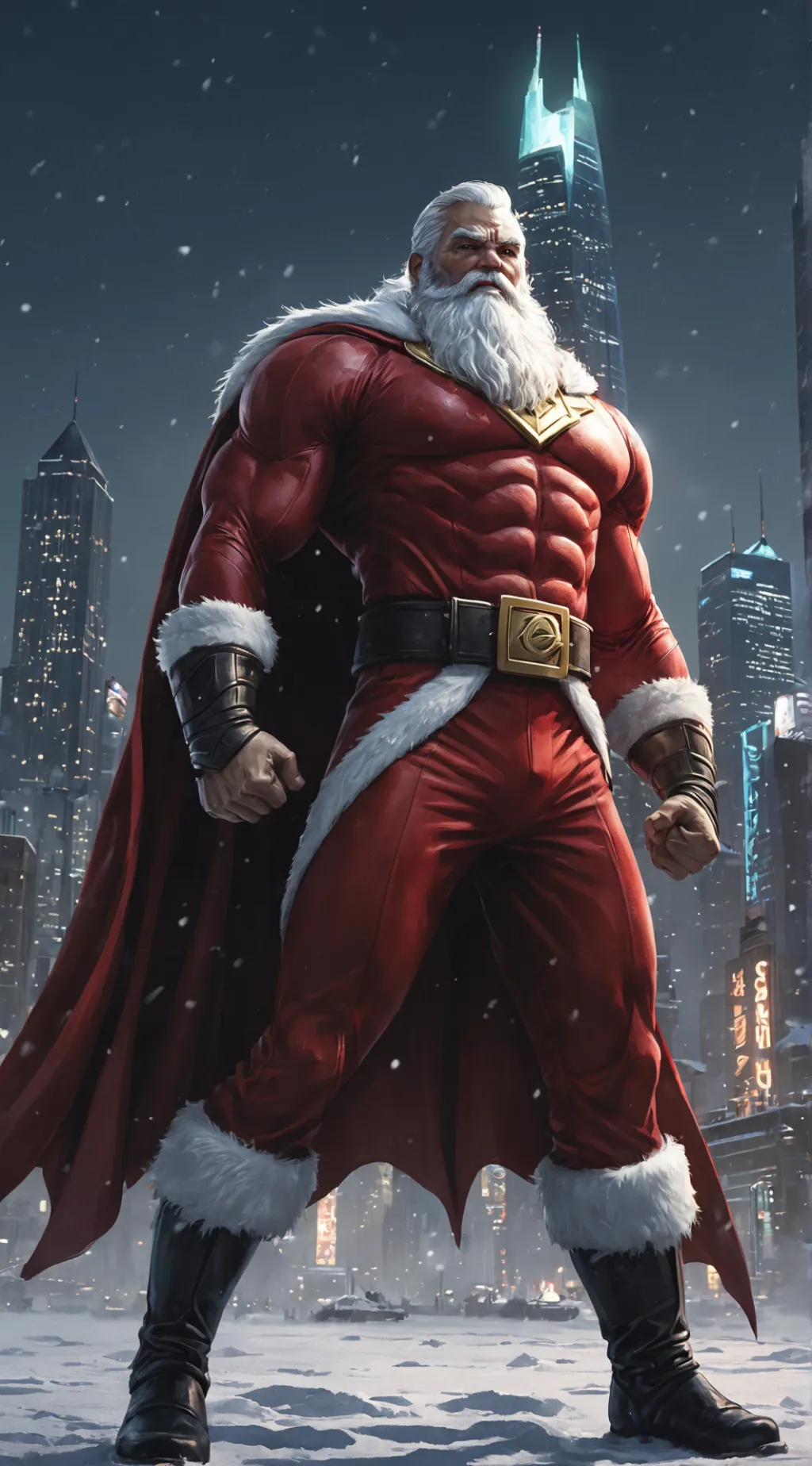 ai character: Santa Claus background