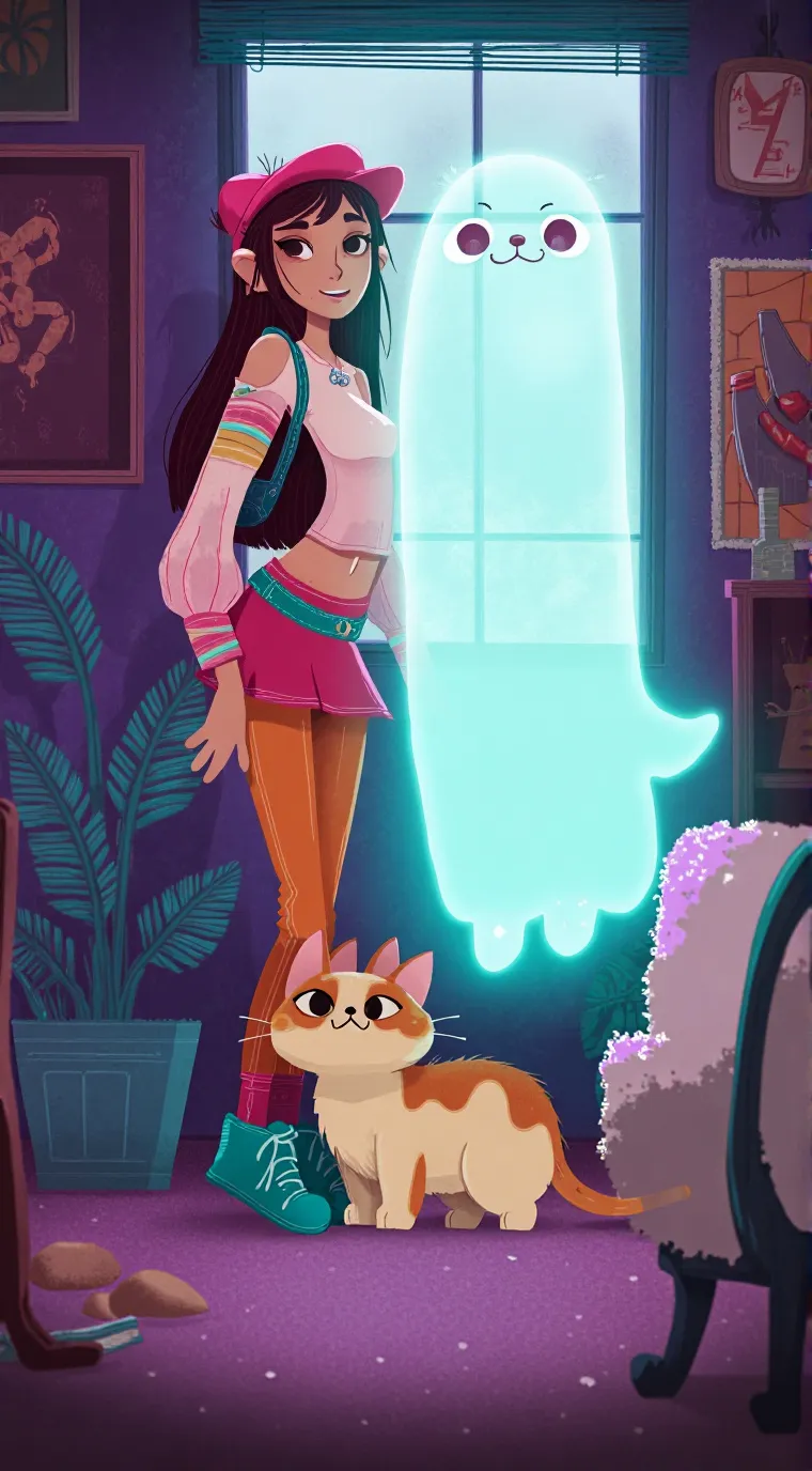 ai character: gato fantasma 🌚 background