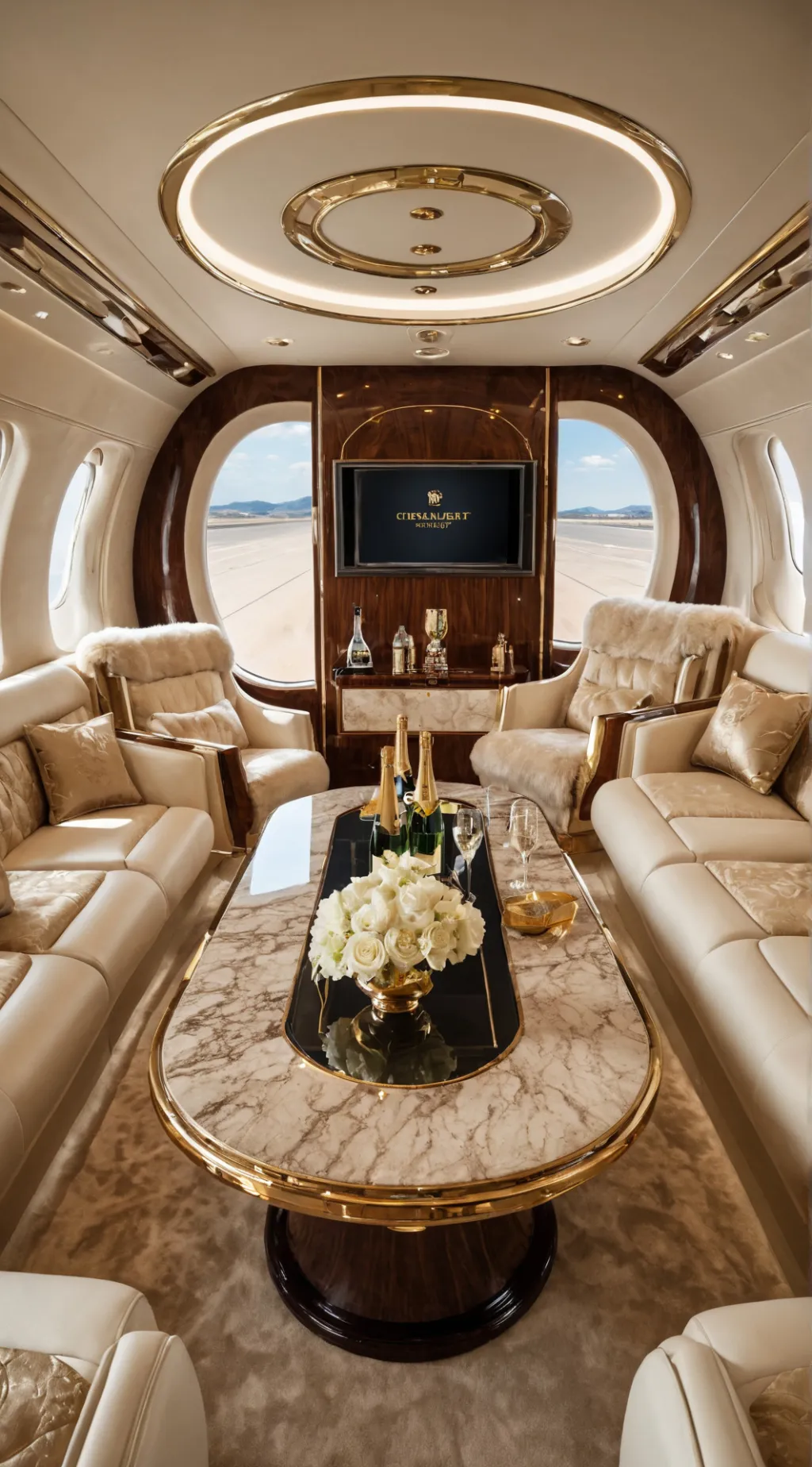 ai character: kpdh private jet  background