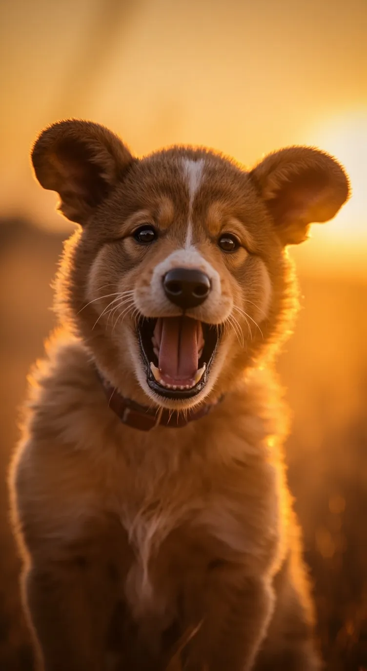 ai character: Sweaty gamer puppy background