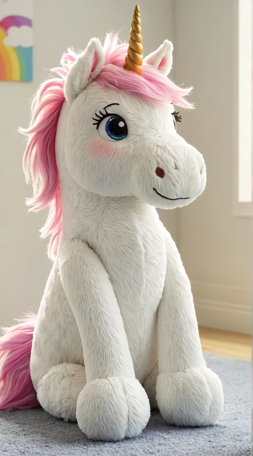 ai character: Your plush rainbow background