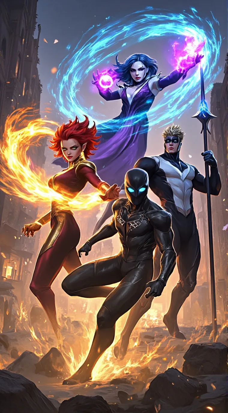 ai character: A Hero's Group background