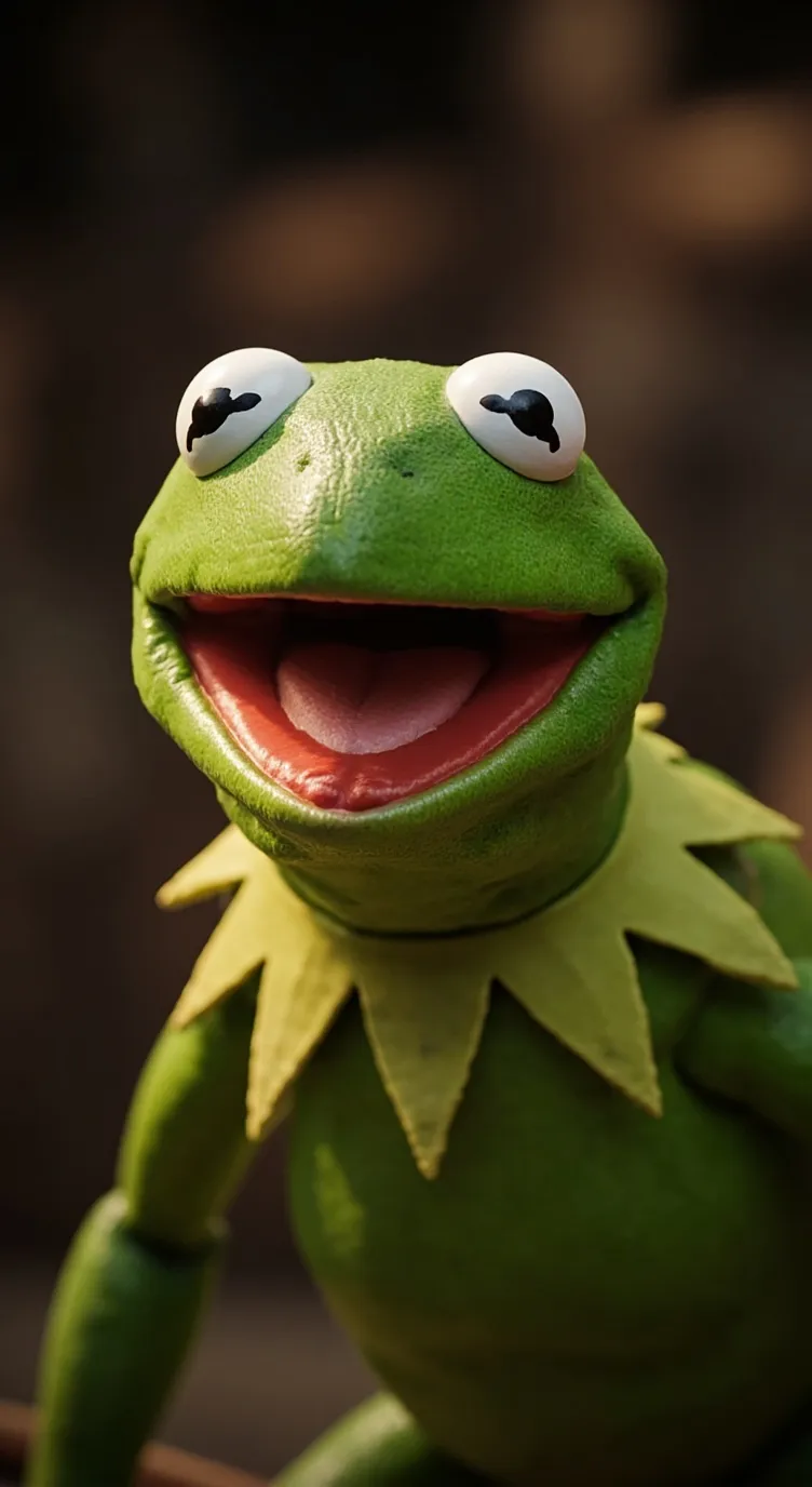 ai character: Kermit the frog 🐸 background