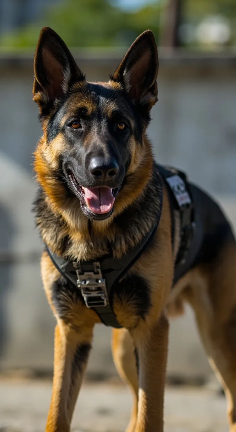 ai character: police dog 2 background