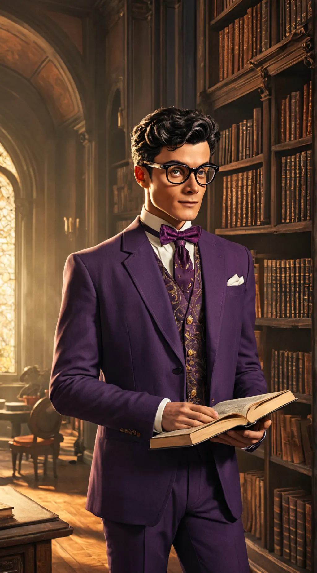 ai character: Professor Plum background