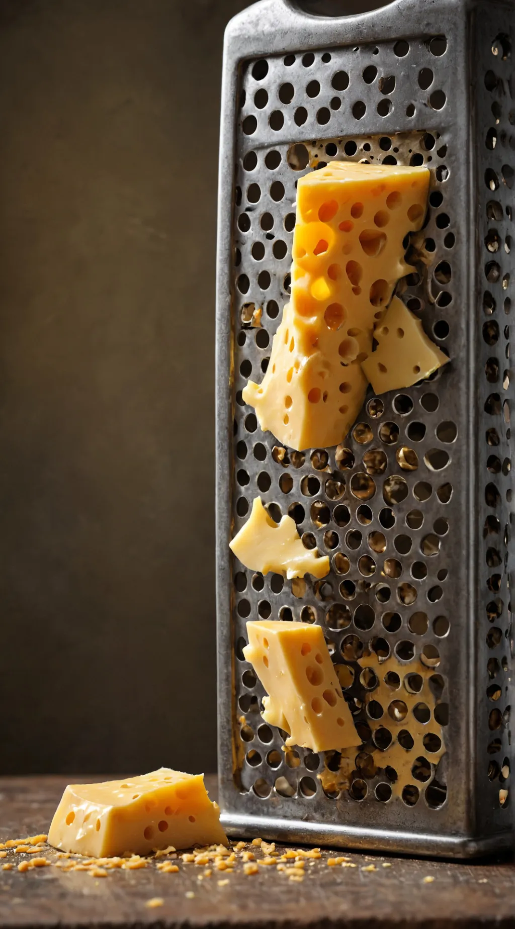 ai character: fatia de queijo background