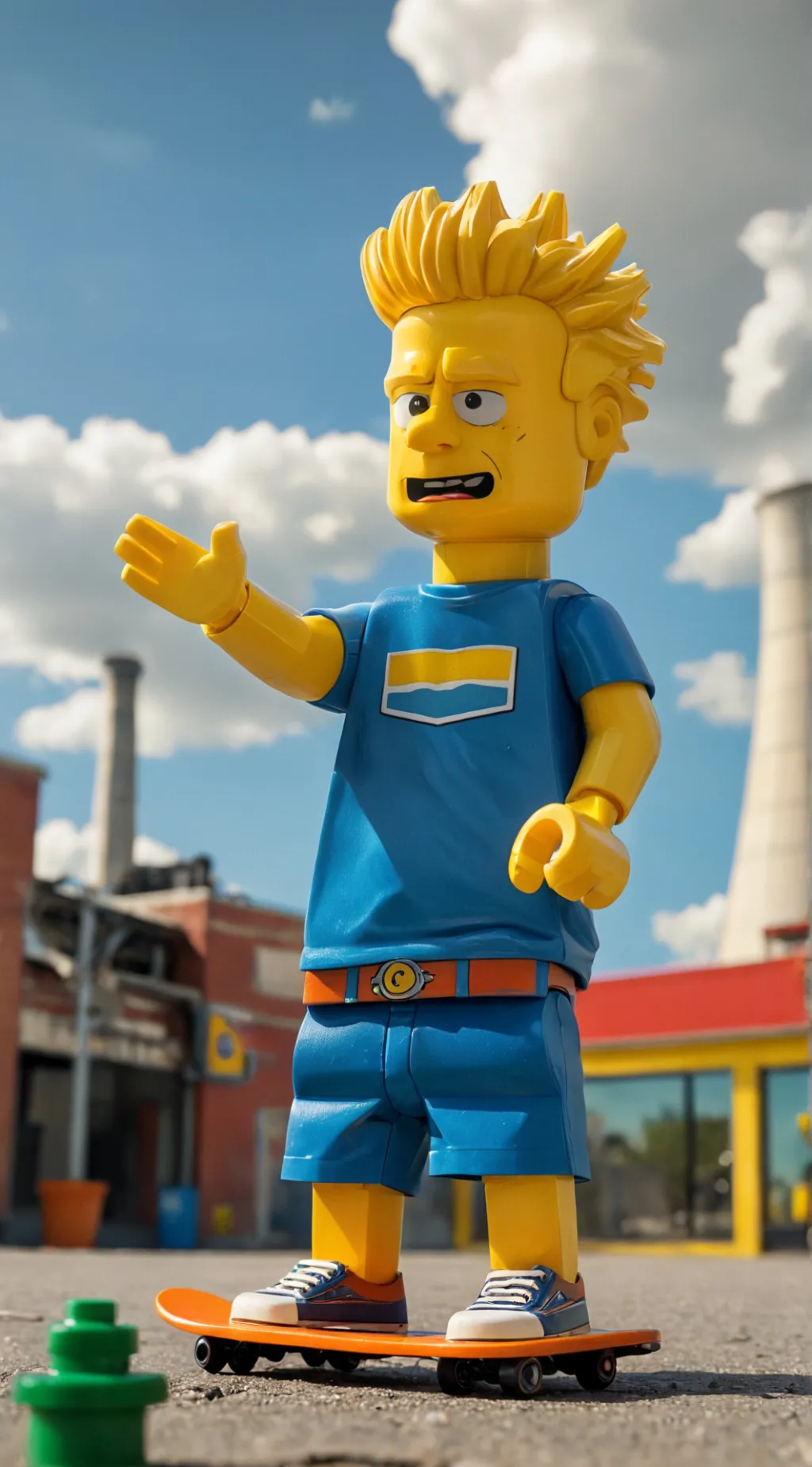ai character: Bart Simpson  background